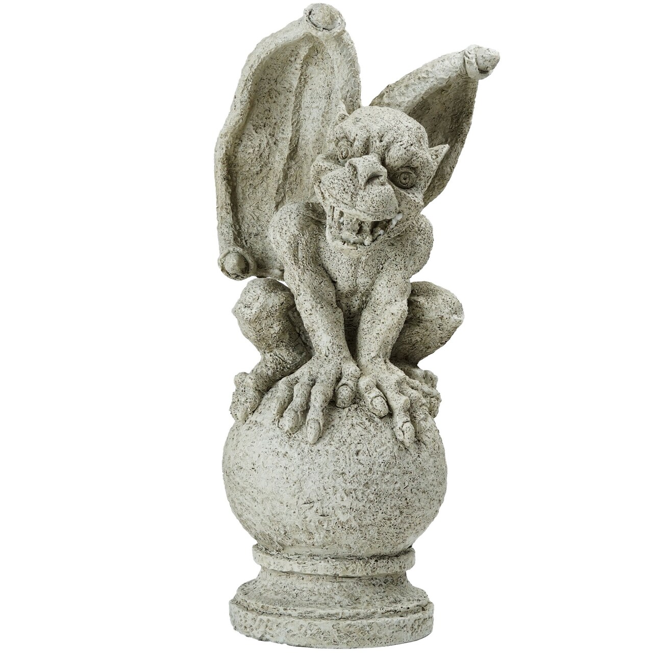 Northlight 13" Sitting Gargoyle on a Finial Outdoor Patio Garden Statue